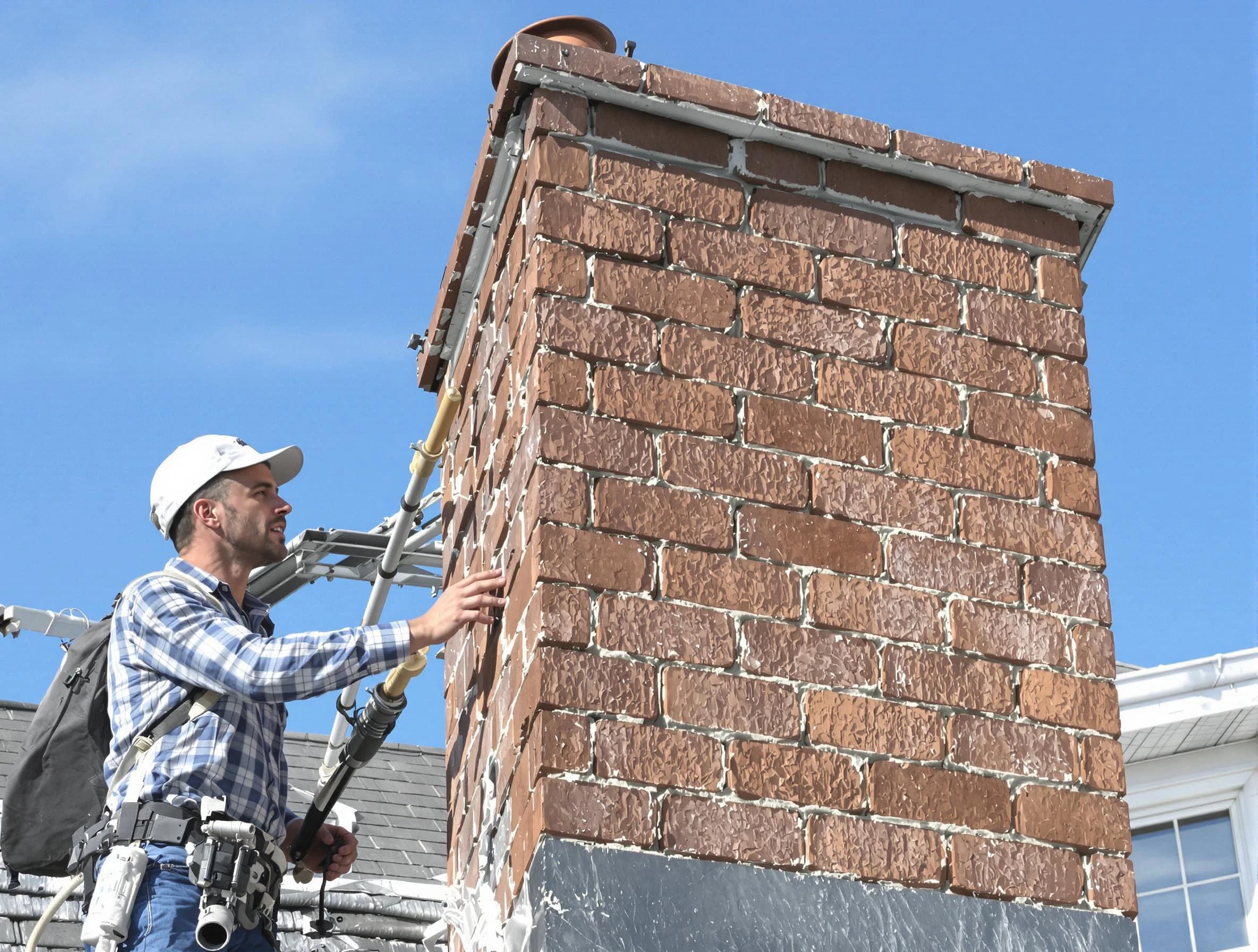 Brickwork for a chimney rebuild by Beverly Chimney Sweep in Beverly, MA