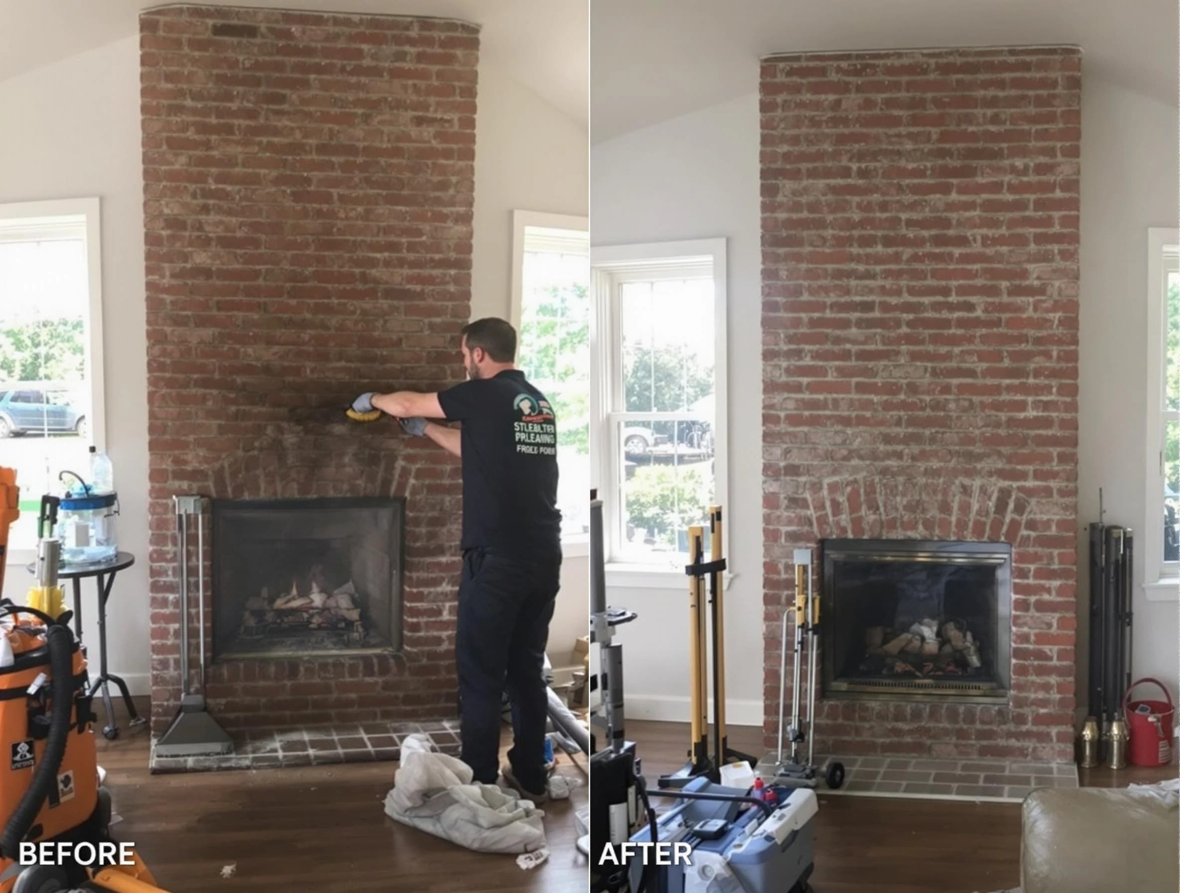 Finished chimney sweeping service by Beverly Chimney Sweep in Beverly, MA
