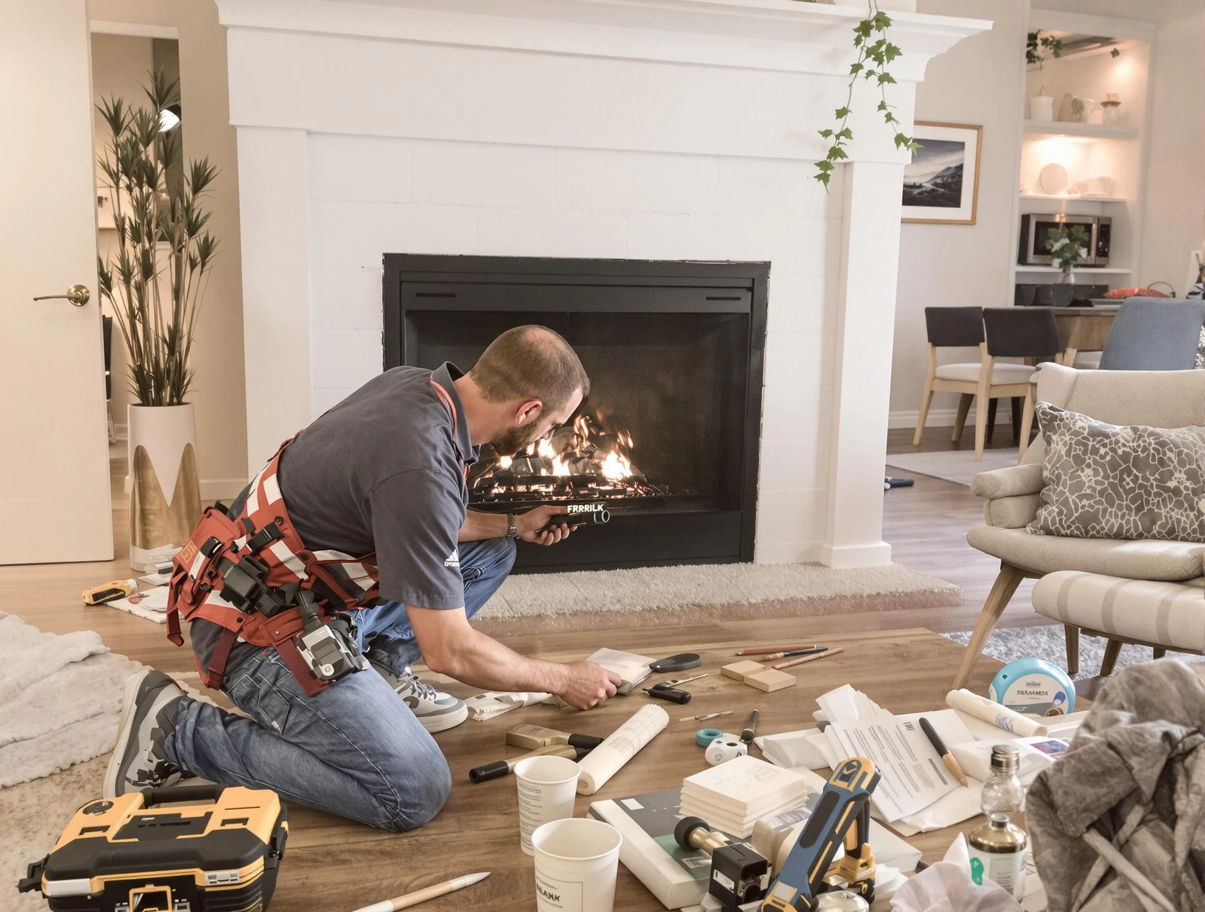 Beverly Chimney Sweep performing fireplace repair in Beverly, MA