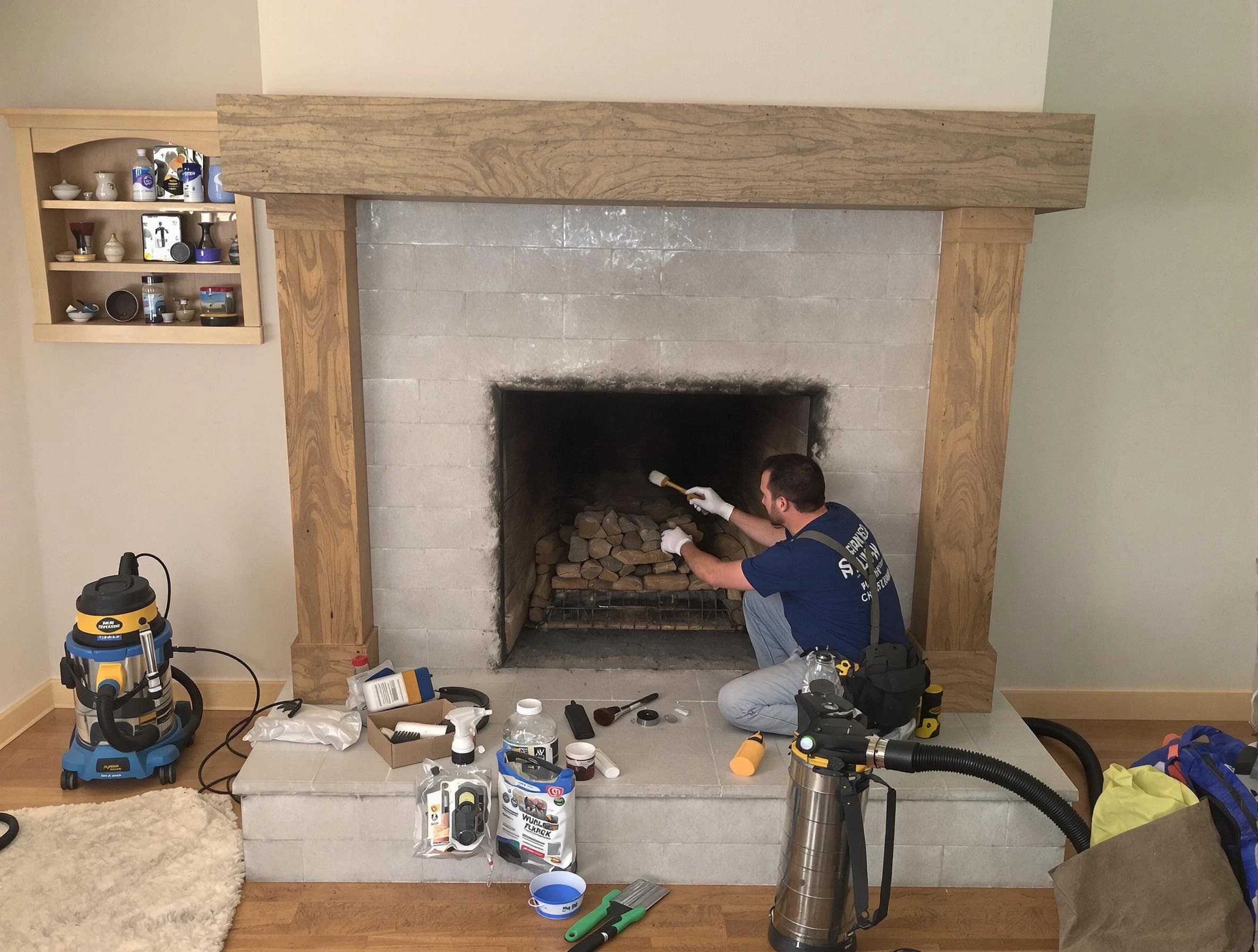 Detailed creosote removal process by Beverly Chimney Sweep in Beverly, MA