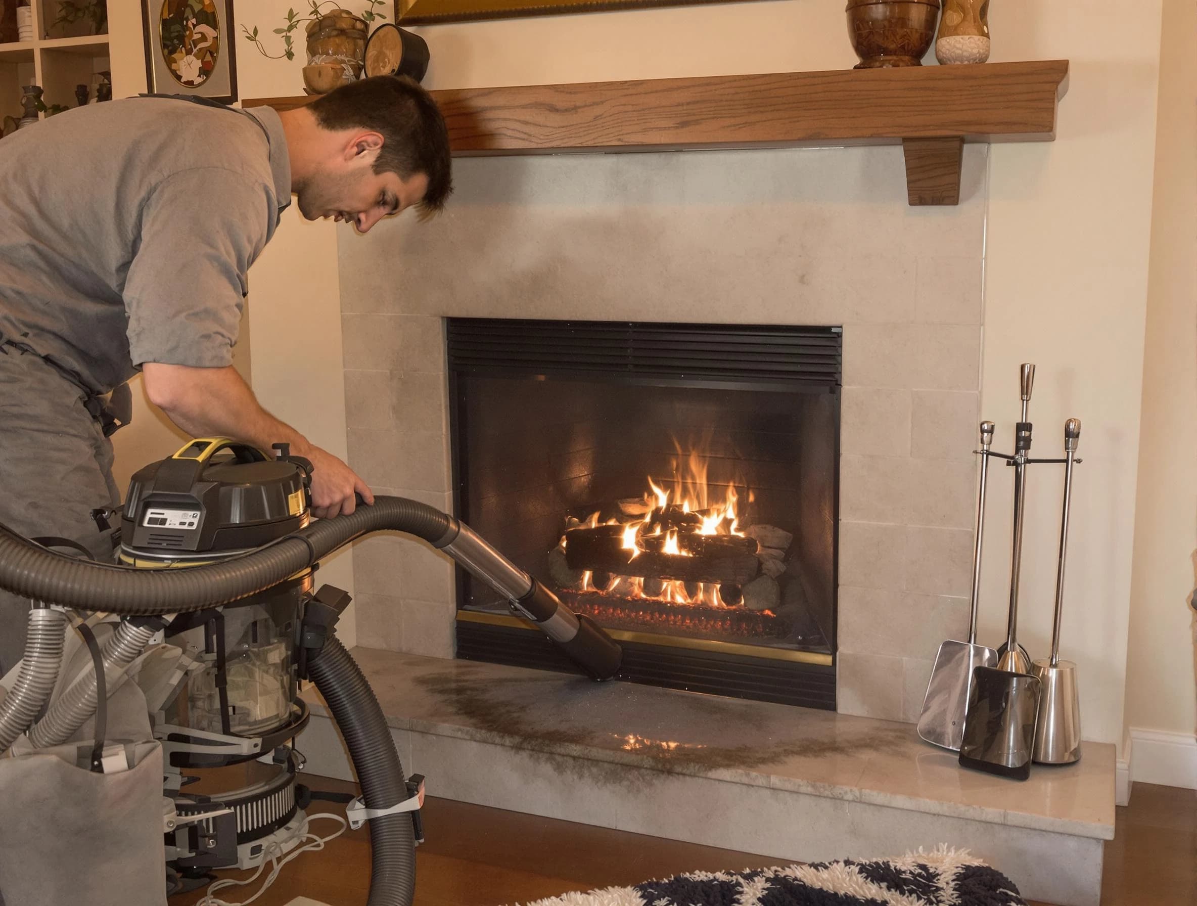 Routine fireplace upkeep by Beverly Chimney Sweep in Beverly, MA
