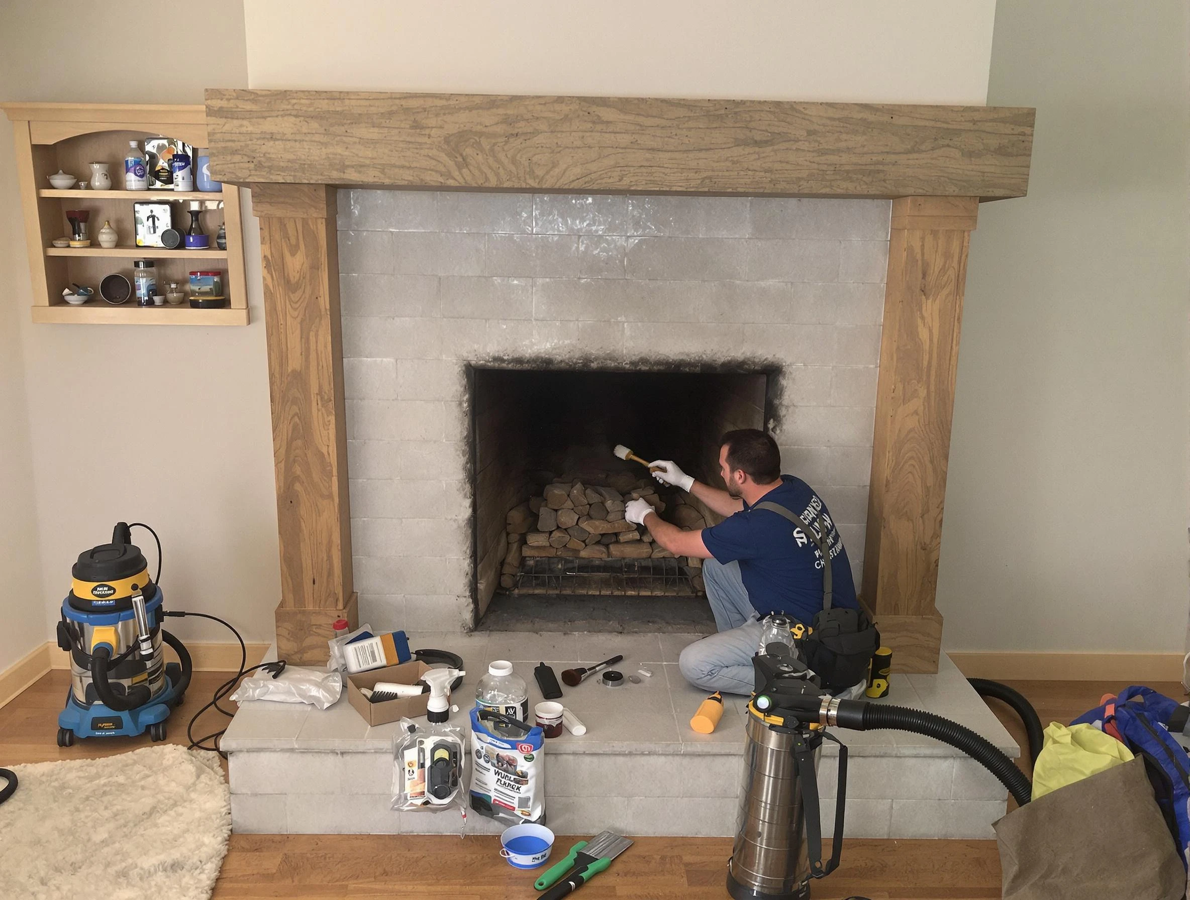 Detailed creosote removal process by Beverly Chimney Sweep in Beverly, MA